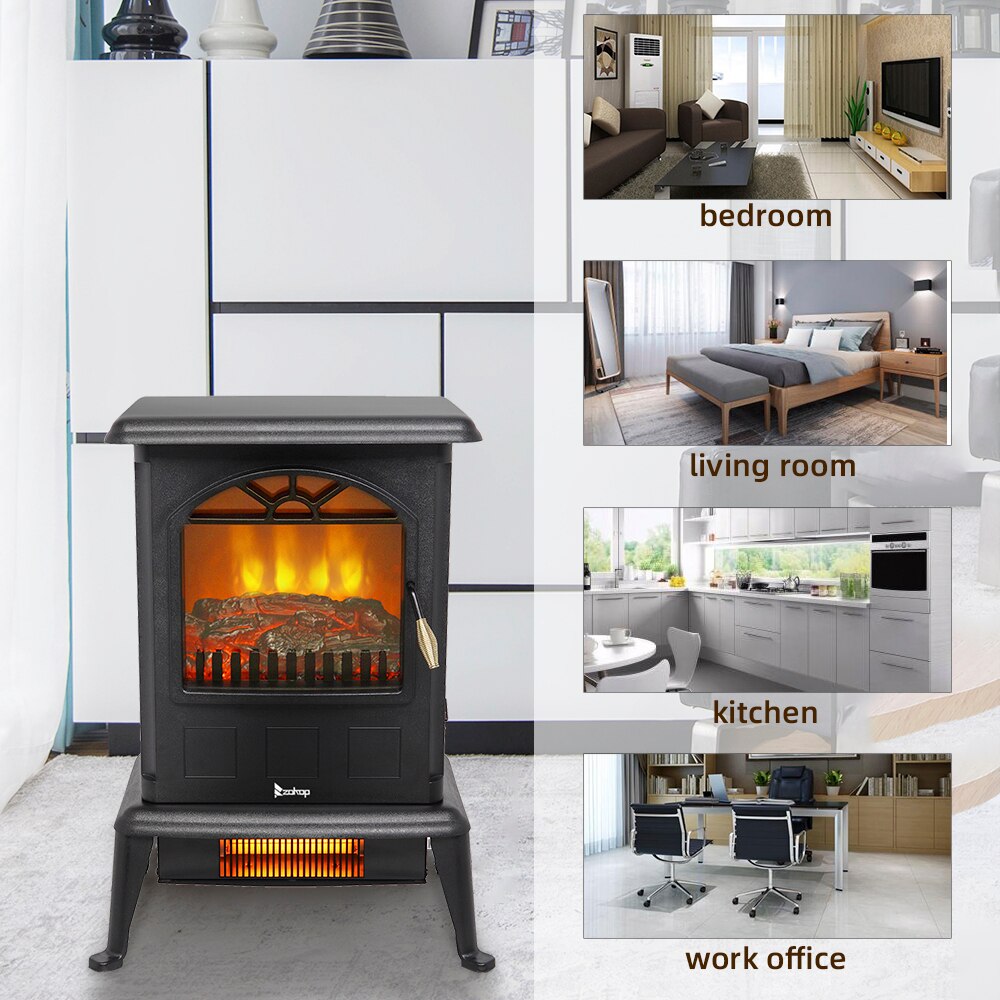 American Standard Electric Fireplace Decoration Indoor Stove 1000w/1500w Infrared Heater For Room