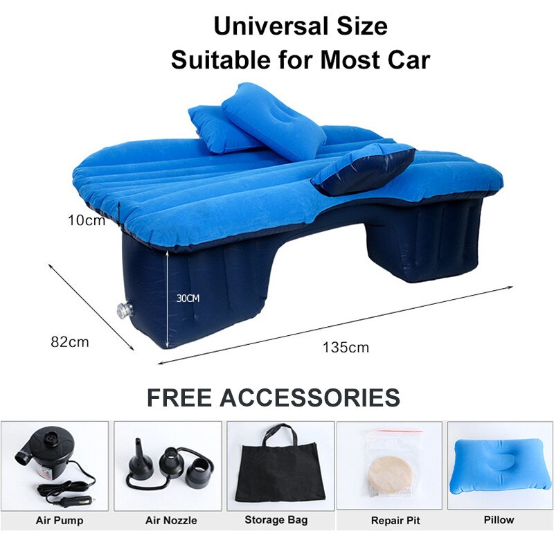 OGLAND Car Air Inflation Travel Bed for Universal Back Seat Mattress Multi functionl Sofa Pillow Outdoor Camping Mat Cushion