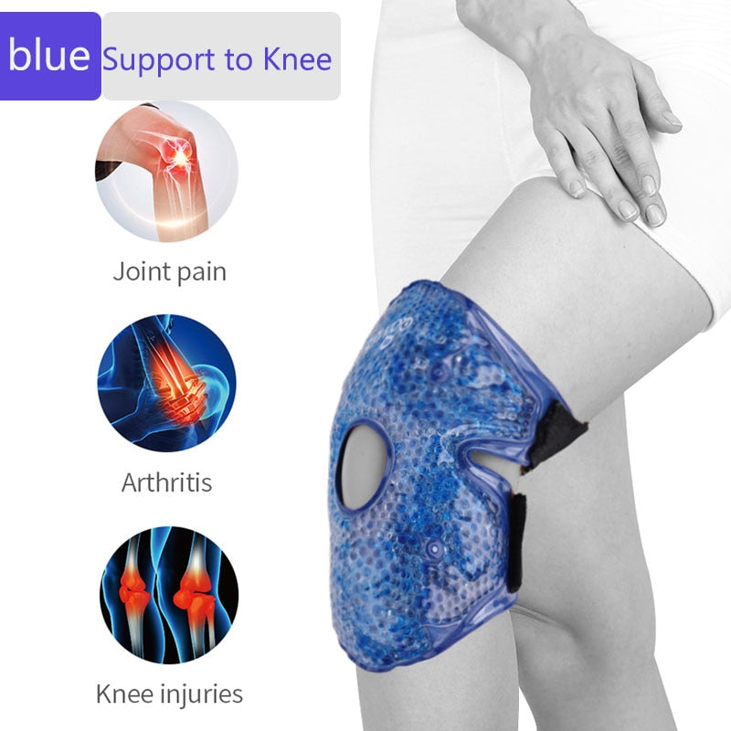 Ice Pack for Injuries Pain Relief Reusable Gel Cold Hot Pack Sport Support Back Waist Knee Cold Compression Therapy Wrap Ice Bag