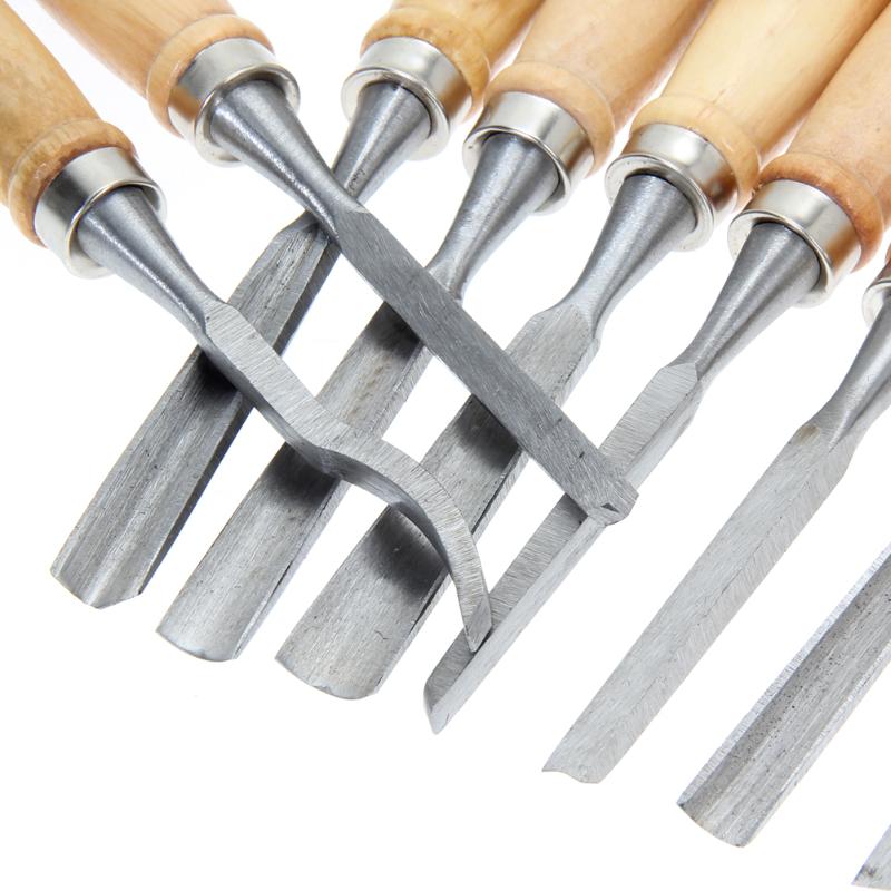 Professional 6/12Pcs Manual Wood Carving Hand Chisel Tool Set Carpenters Woodworking Carving Chisel DIY Detailed Hand Tools