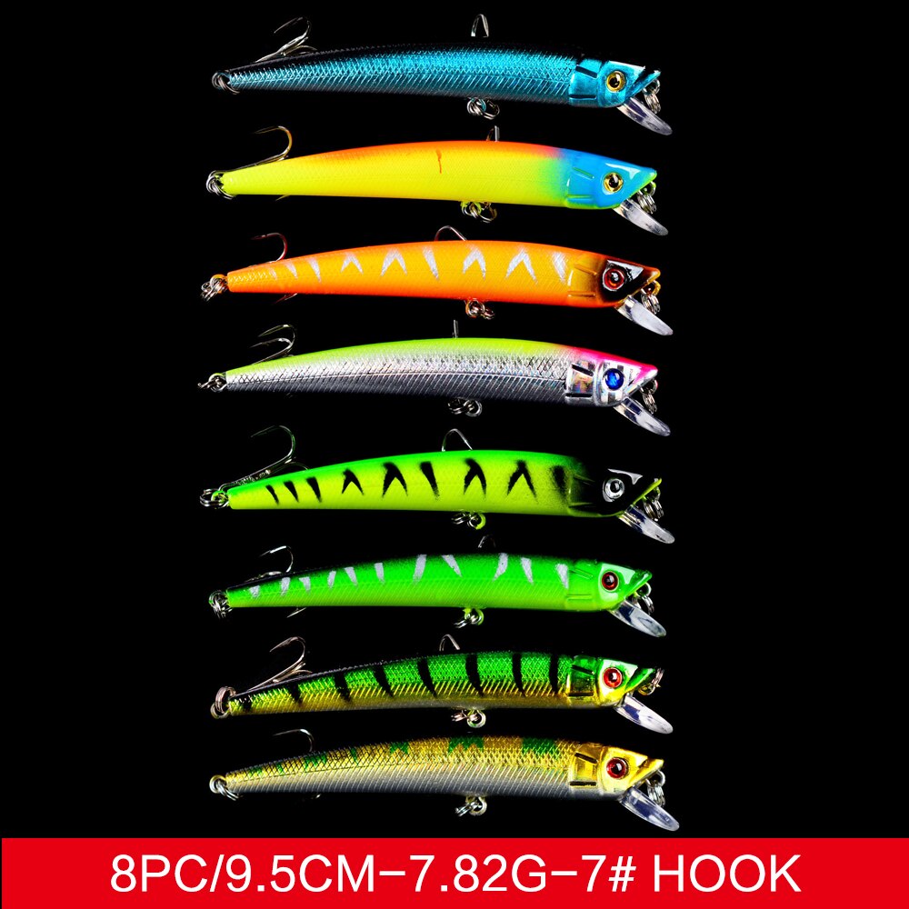 Hot 40pcs-50pcs/lot Fishing Lure Set Mixed 6 models fishing tackle 40-50 Colors Minnow lure Crank Lures Mix Fishing Bait Set