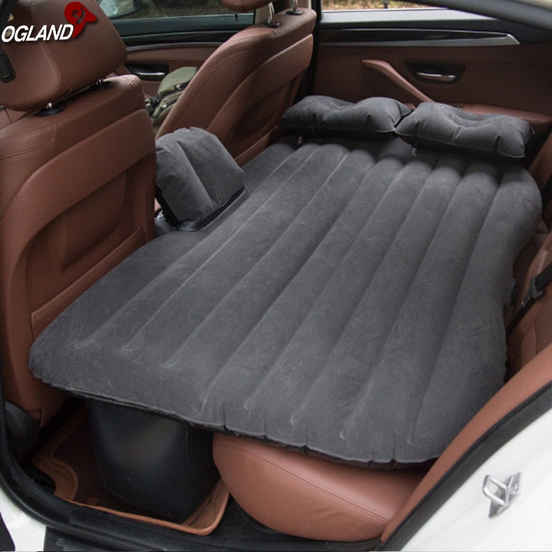 OGLAND Car Air Inflation Travel Bed for Universal Back Seat Mattress Multi functionl Sofa Pillow Outdoor Camping Mat Cushion