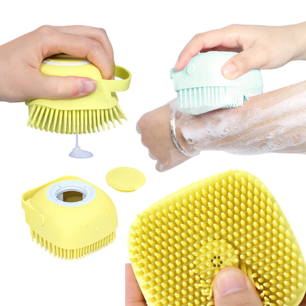 Pet Dog Bath Brush Comb Bathroom Puppy Cat Bath Massage Gloves Brush Soft Safety Silicone Pet Accessories for Dogs Cats Tools