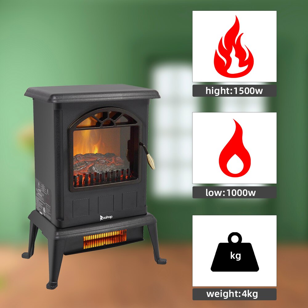 American Standard Electric Fireplace Decoration Indoor Stove 1000w/1500w Infrared Heater For Room