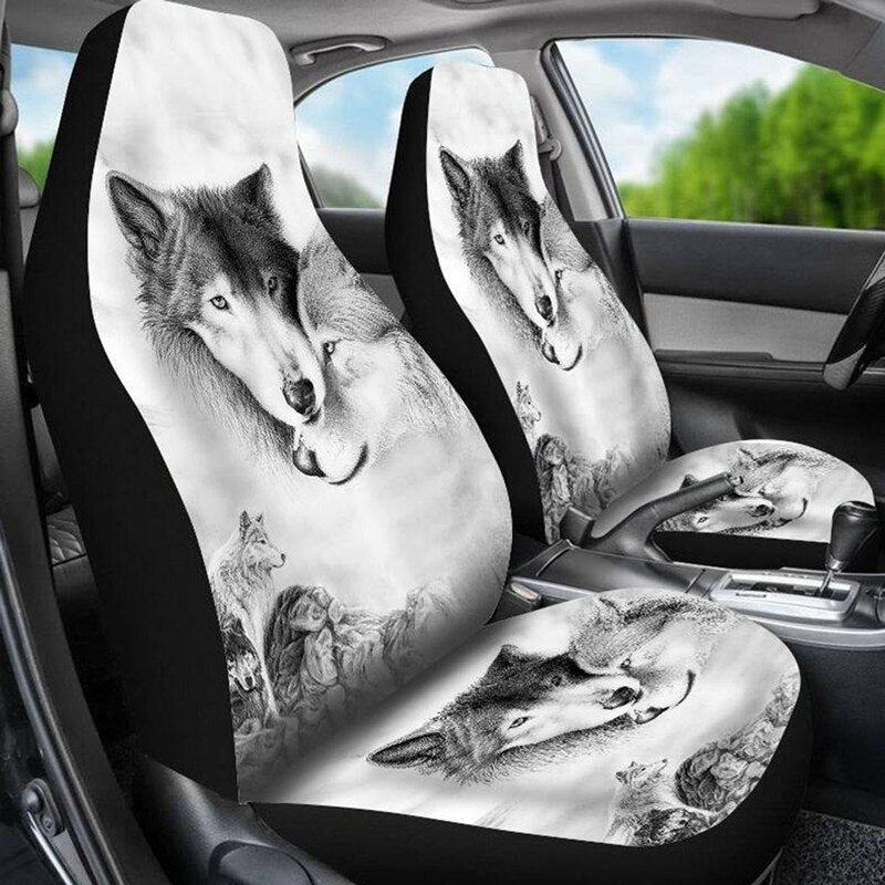 Universal 3D Animal Printing Car Seat Cover for SUV Car Interior Decor Fashion Animal Pattern Auto Seat Cover Car Seat Protector