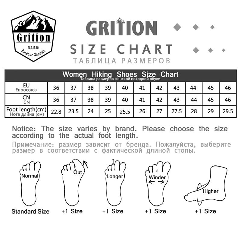 GRITION Women Hiking Shoes High Top Keep Warm Incresing Height Waterproof Boots Non Slip Outdoor Trekking Breathable