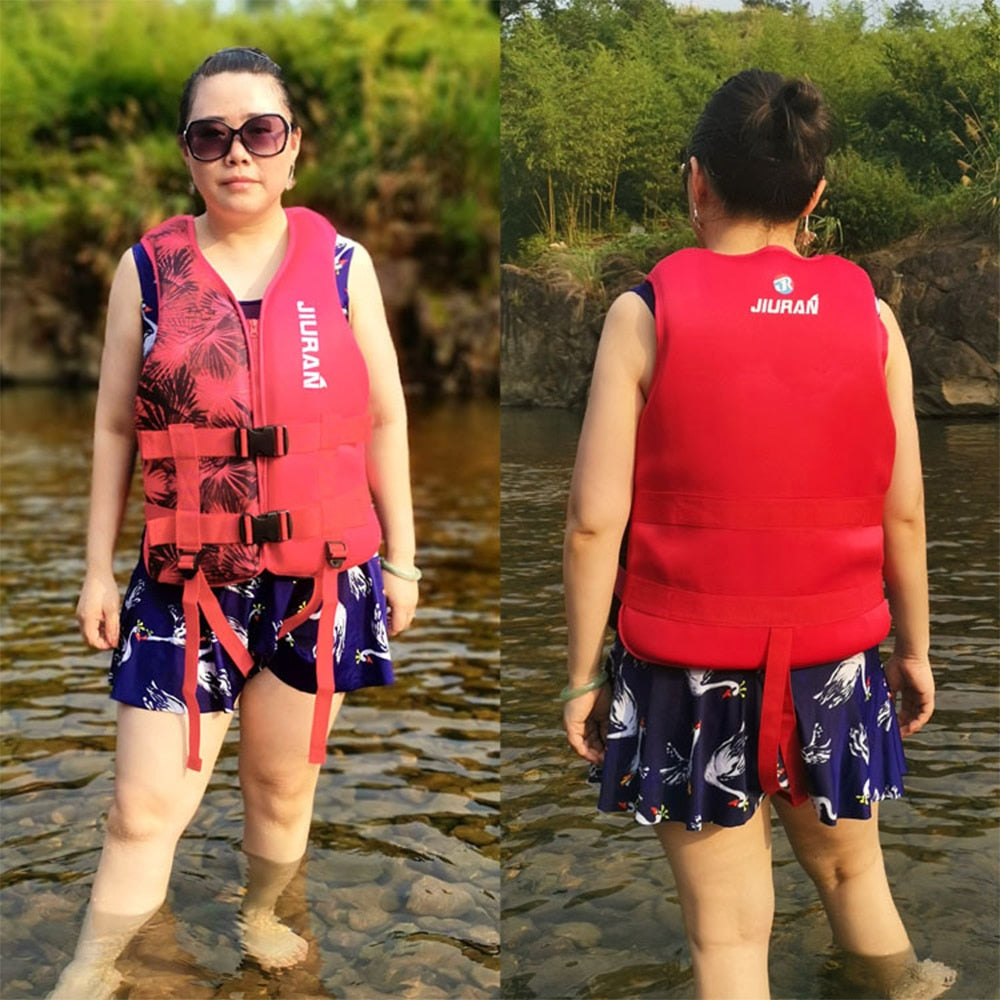 Universal Outdoor Swimming Boating Skiing Driving Vest Neoprene Life Jacket for Adult Children New Water Sports Buoyancy Jacket