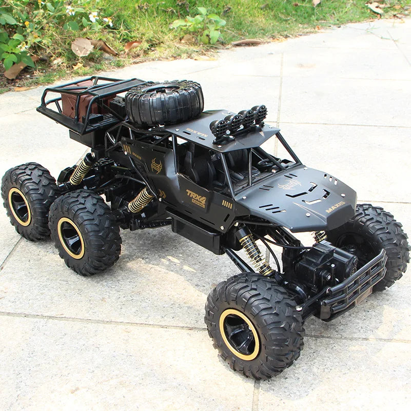 Oversized 46CM 2.4G Radio Remote Control Alloy 6WD Off-Road Vehicle Charging High-Speed RC Climbing Racing Car Toy Gift For Boy