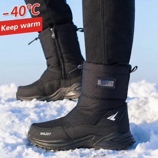 Men's Winter Boots 2023 Outdoor Walking Footwear Non-slip waterproof Snow Boots Men Warm plush Winter Shoes Man for -40 degrees