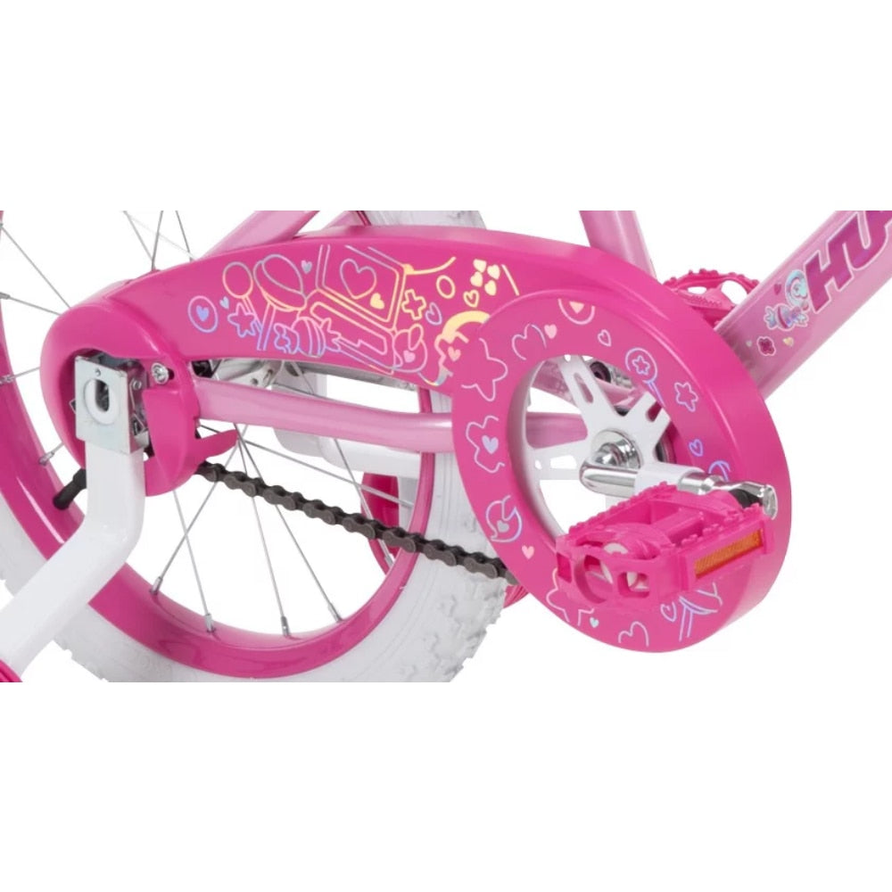 2023 Huffy 16 Inch Sea Star Girls Bike, Pink Bubble Gum Children Bicycle