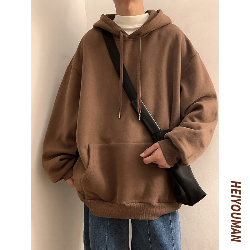 6 Colors Spring Autumn Solid Hoodie Mens Casual Oversized Hoodies Couples Loose Hooded Sweatshirt