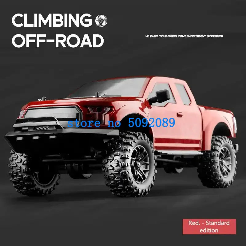 4WD Professional Off-Road Electric RC Car Truck 1:16 Simulated Lighting Group PVC Shell Steer Engine Remote Control Truck Model