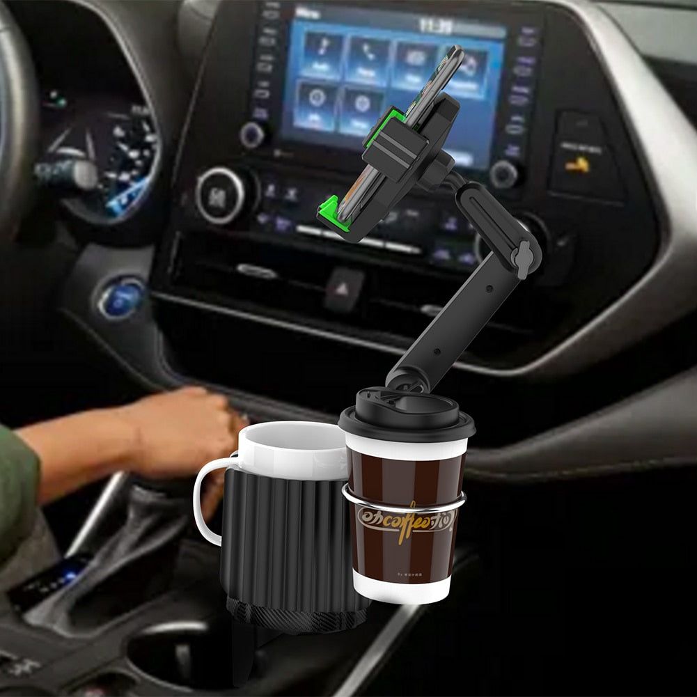 Universal Multifunction Car Cup Holder 360 Degree Adjustable Cellphone Mount Stand for Mobile Phone GPS Clip Cradle Accessories