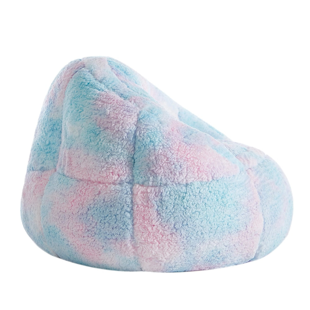 Super Soft  Bean Bag Chair, Pink Blue Memory Foam Stuffed Lounger Chairs for Kids, Adults