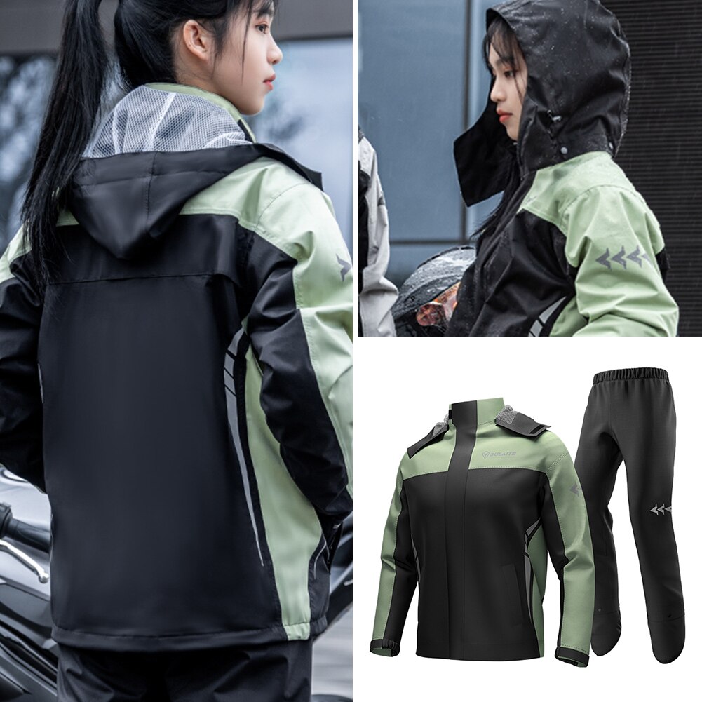 Motorcycle Raincoat Suit Men Women Outdoor Waterproof Rain Coat Jacket Pants Set Motorcyclist Rider Raincoats M/L/XL/XXL/XXXL