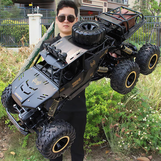 Oversized 46CM 2.4G Radio Remote Control Alloy 6WD Off-Road Vehicle Charging High-Speed RC Climbing Racing Car Toy Gift For Boy