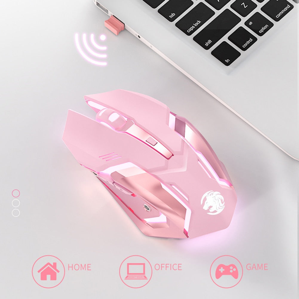 G304 2.4G Wireless Bluetooth Mouse Gaming Mouse Rechargeable Ergonomic Mouse for Computer Laptop LED Backlit for IOS Android