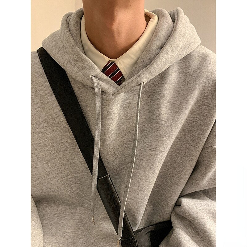 6 Colors Spring Autumn Solid Hoodie Mens Casual Oversized Hoodies Couples Loose Hooded Sweatshirt