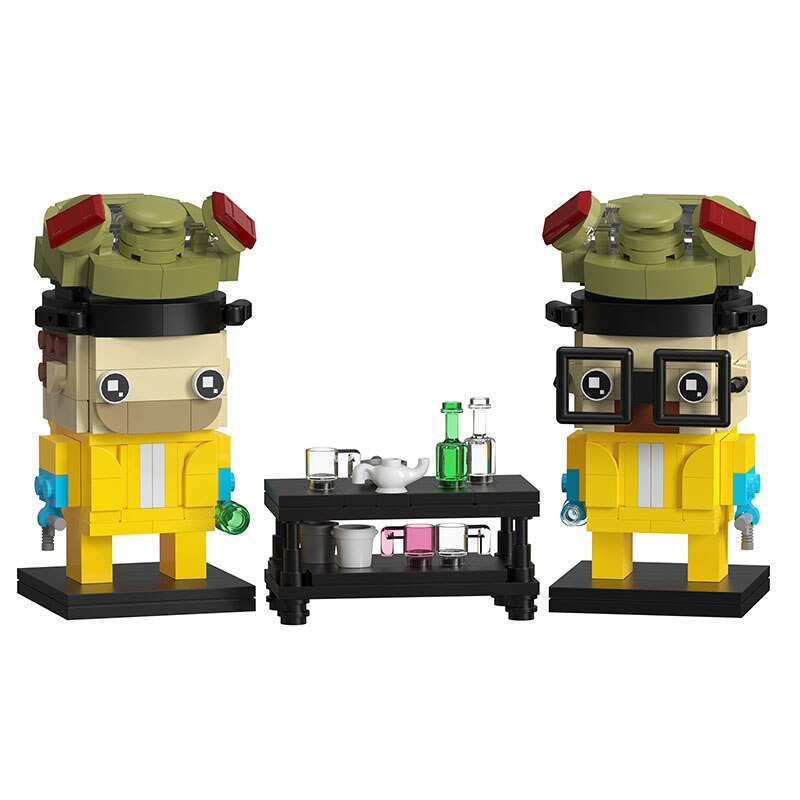 MOC Classic Movie Breaking Bad Car Building Blocks Kit Walter White Pinkman Cooking Lab RV Vehicle Model Toys For Children Gifts