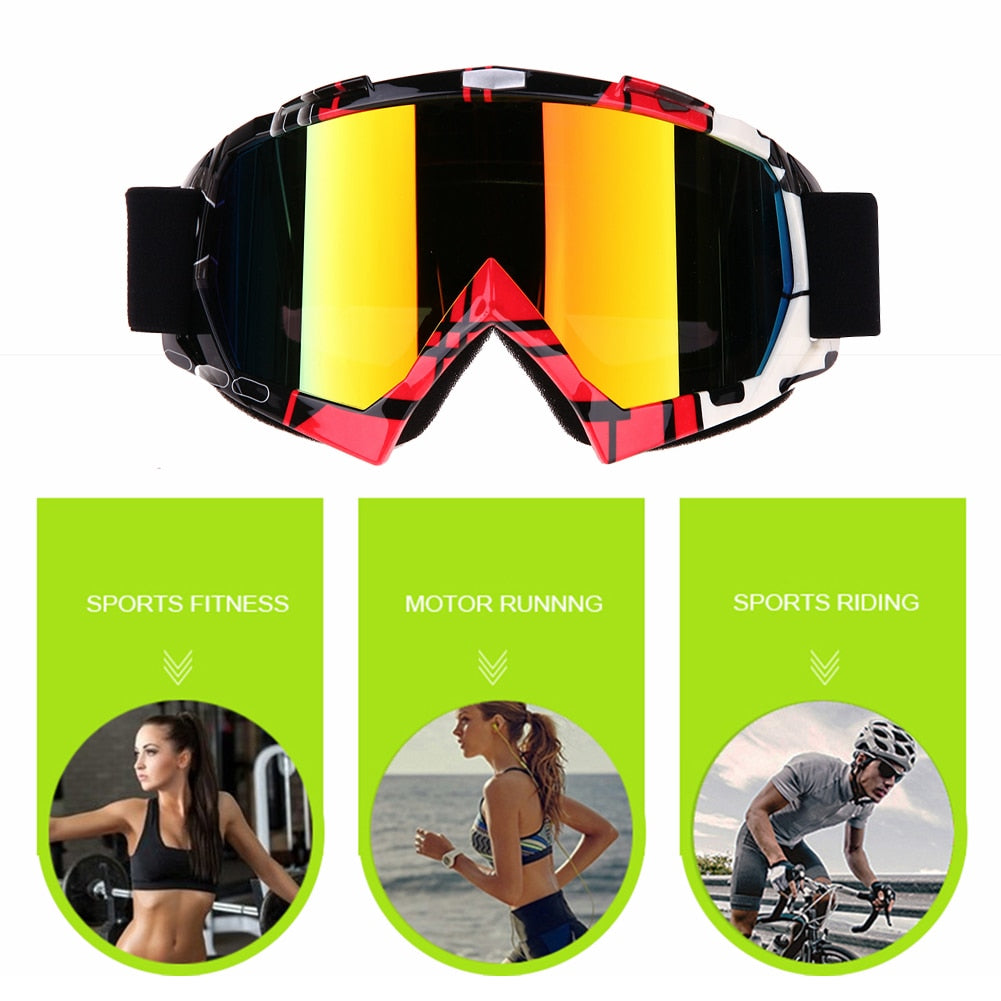 Professional Motocross Goggles Dirt Bike ATV Motorcycle Ski Glasses Anti-fog Big Ski Mask Glasses Skiing Snow Goggles