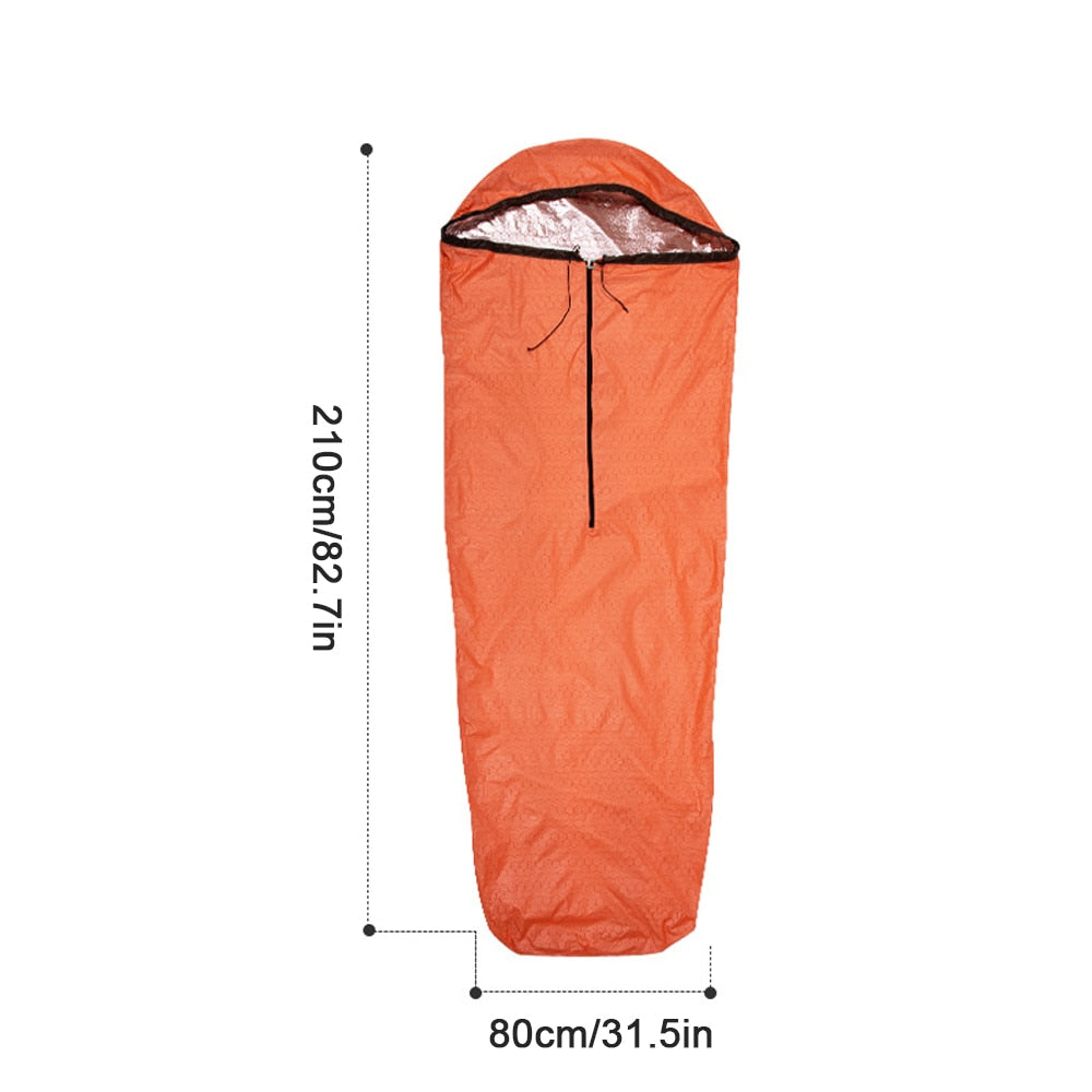 Sleeping Bag Waterproof Lightweight Thermal Emergency Sleeping Bag Survival Blanket Bag Camping Hiking Outdoor Activities