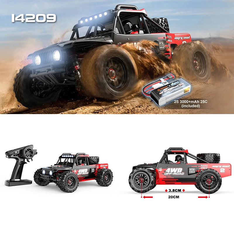 MJX Hypergo 14210 14209 RC Car 3S Professional Brushless Remote Contro Racing Off-Road Drifting High-Speed Truck Toys for Kids