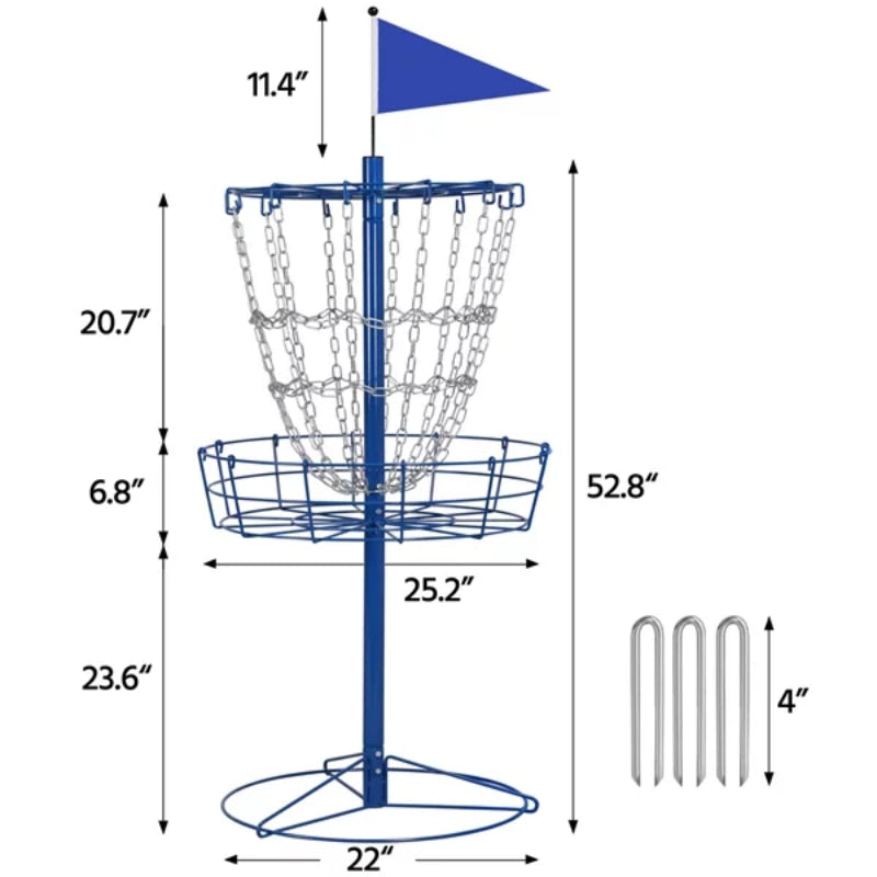 SmileMart 12-Chain Disc Golf Goal for Target Practice