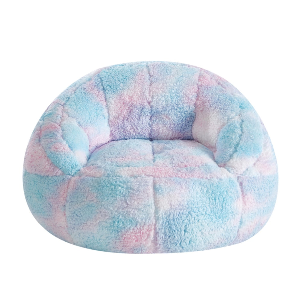 Super Soft  Bean Bag Chair, Pink Blue Memory Foam Stuffed Lounger Chairs for Kids, Adults