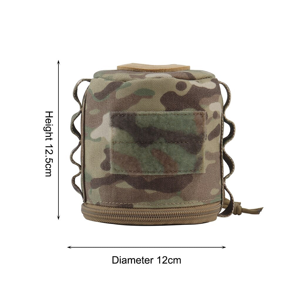 Roll Paper Storage Bag Outdoor Tactical Military Molle Style Tissue Case Toilet Roll Paper Storage Holder for Camping Hiking