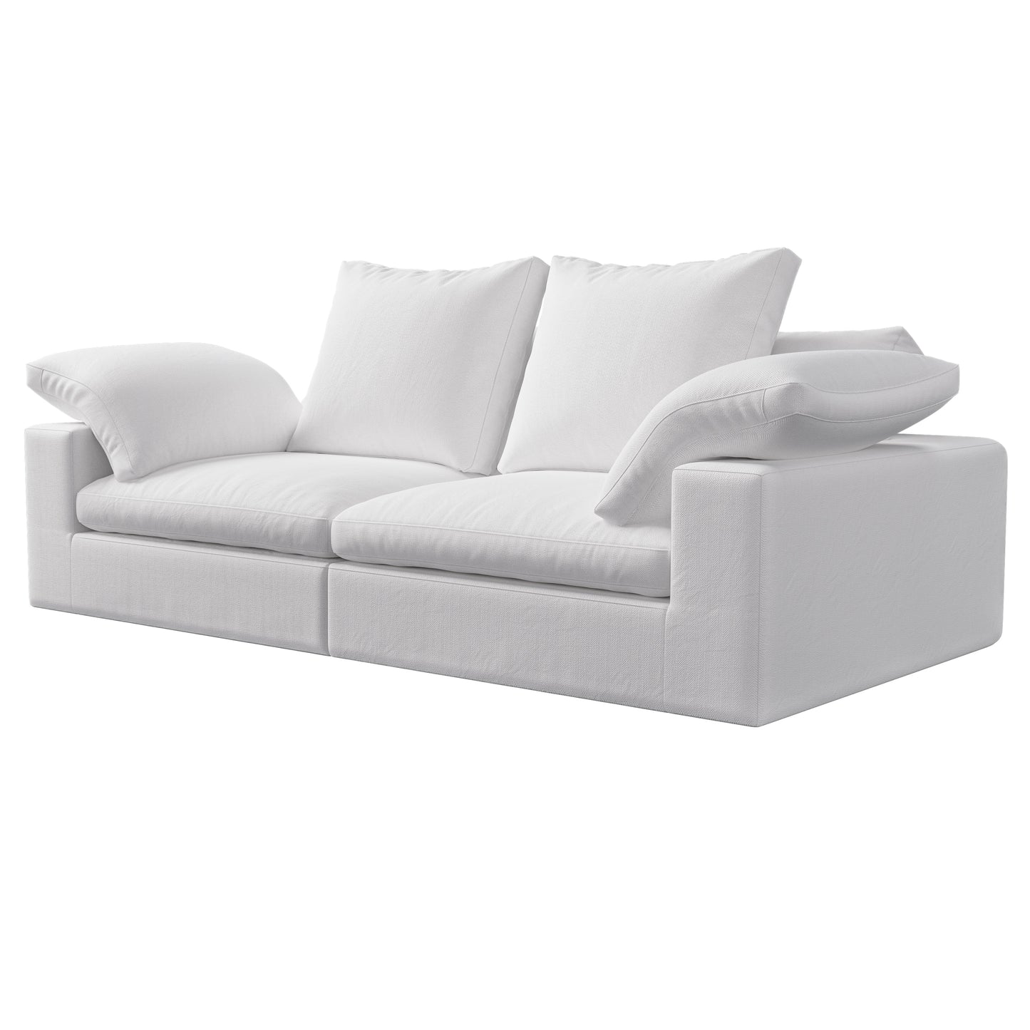 Cloud Puff Sofa Living room Chairs Modern Modular Sectional Sofawith Pillow, Cushion Covers Removable, High Density Memory Foam