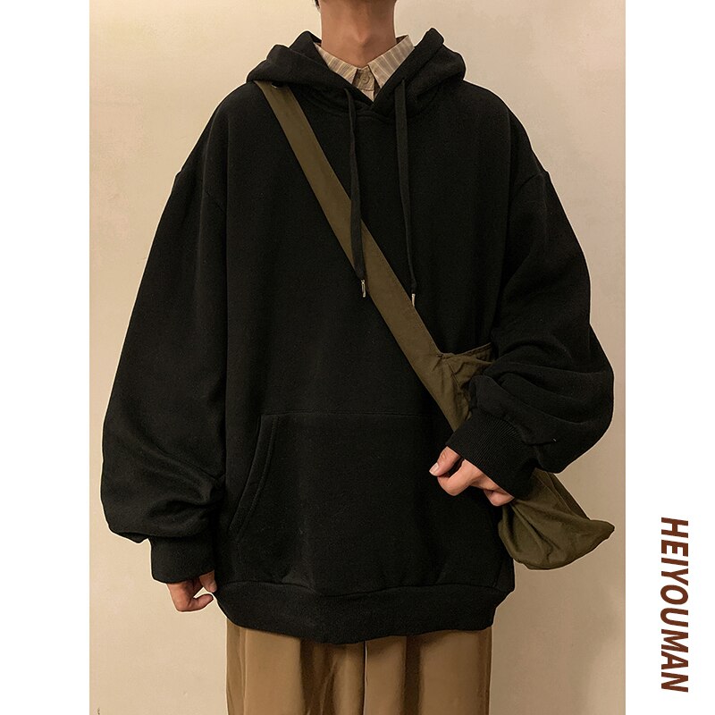 6 Colors Spring Autumn Solid Hoodie Mens Casual Oversized Hoodies Couples Loose Hooded Sweatshirt