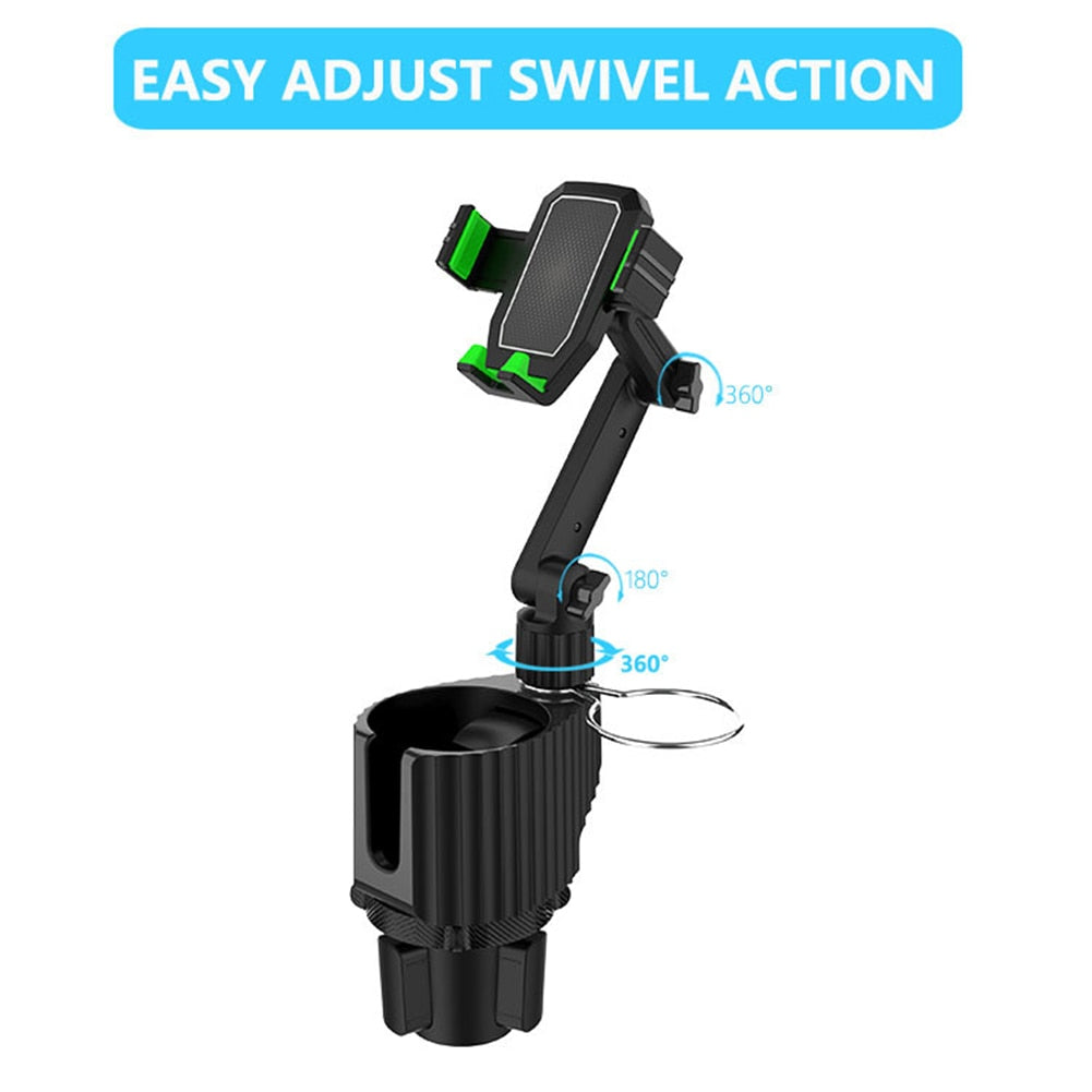 Universal Multifunction Car Cup Holder 360 Degree Adjustable Cellphone Mount Stand for Mobile Phone GPS Clip Cradle Accessories