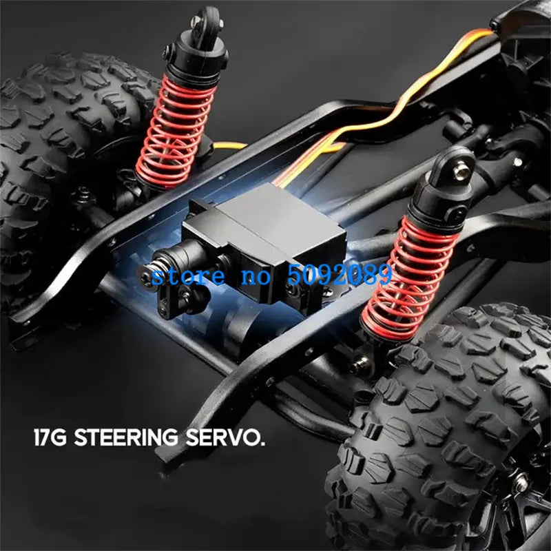 4WD Professional Off-Road Electric RC Car Truck 1:16 Simulated Lighting Group PVC Shell Steer Engine Remote Control Truck Model