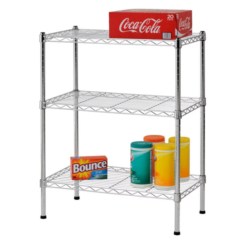 Muscle Rack Chrome 3-Tier 24W x 14D x 30H Wire Shelving Unit kitchen accessories  home organizer