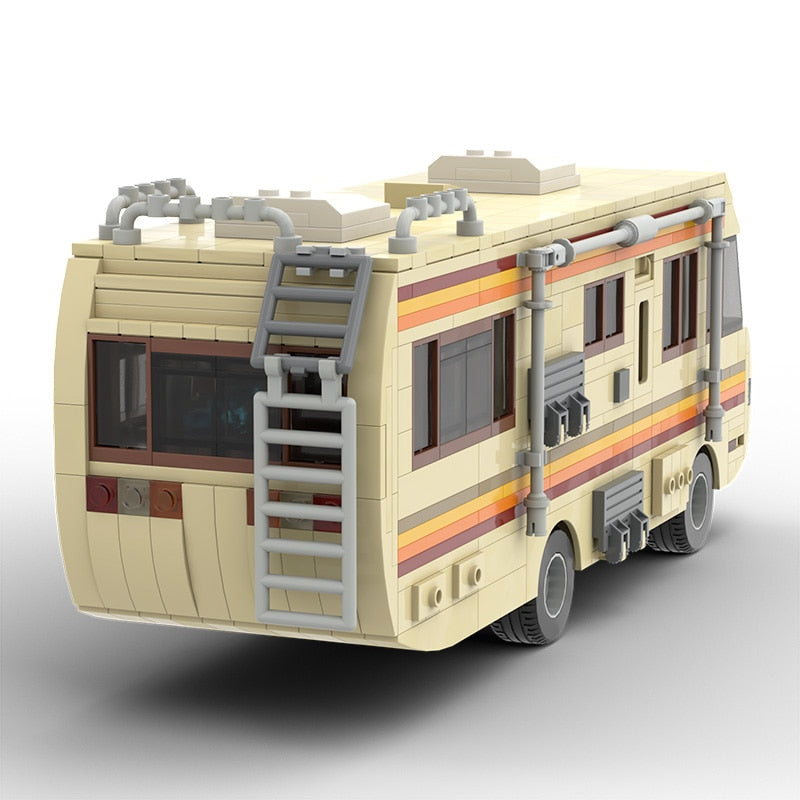 MOC Classic Movie Breaking Bad Car Building Blocks Kit Walter White Pinkman Cooking Lab RV Vehicle Model Toys For Children Gifts