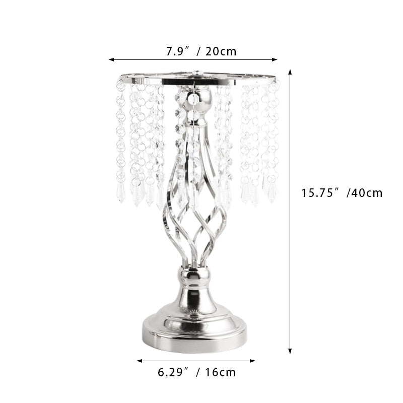 Crystal Flower Holder Centerpiece Luxury Tabletop Flower Holder Twist Shape Crystal Candle Holder