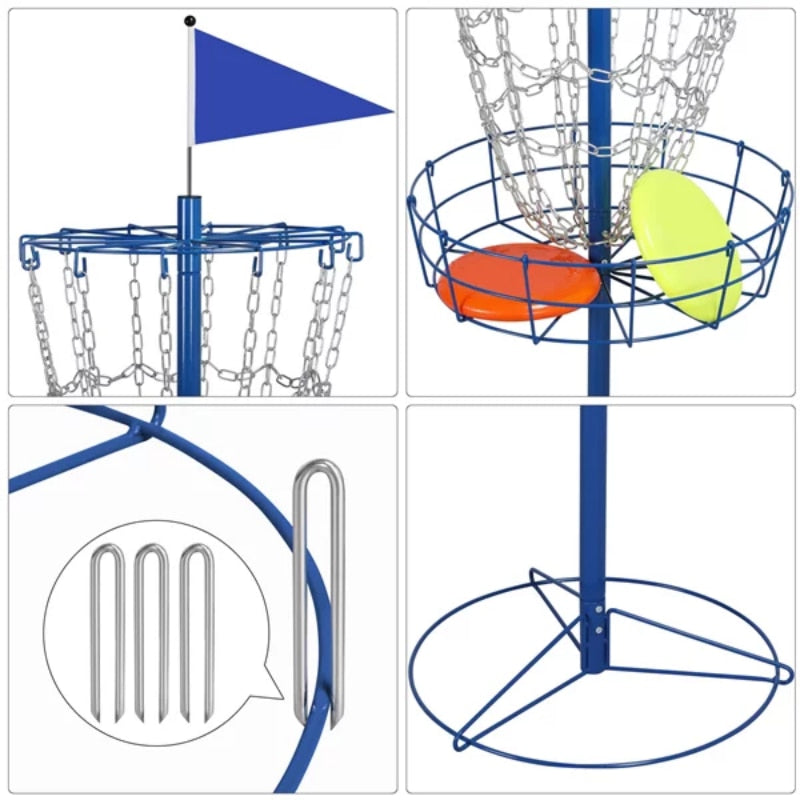 SmileMart 12-Chain Disc Golf Goal for Target Practice