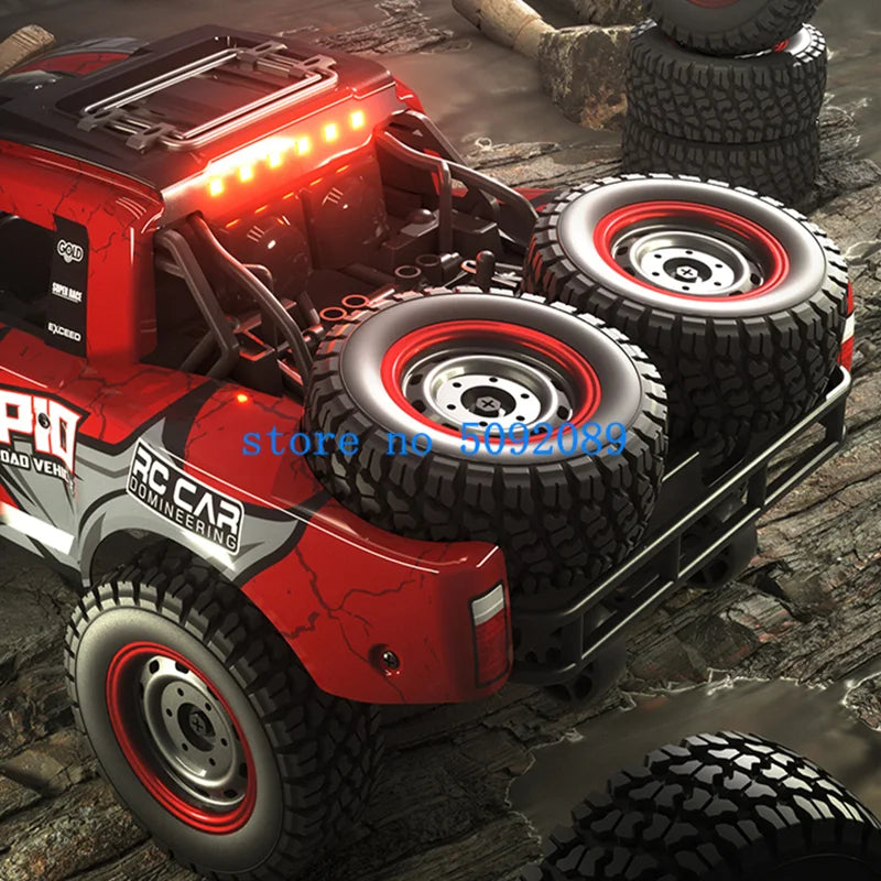 1:14 Full Scale 70KM/H High-Speed Brushless RC Dirft Racing Car 4WD Shock Absorber Lighting Rally Off-Road Radio Control Truck