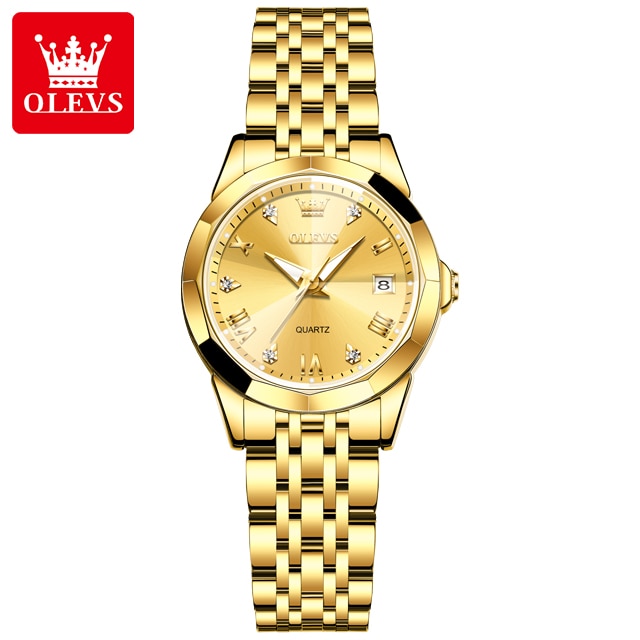 OLEVS Womens Watches Elegant Rhombus Original Quartz Ladies Wristwatch Stainless Steel Waterproof Luminous Top Brand Watch New