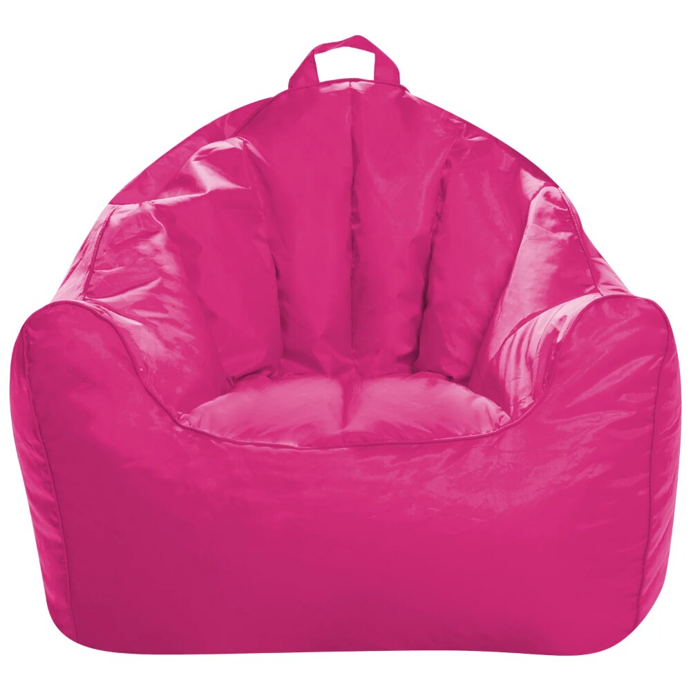 Malibu Lounger, Structured Bean Bag Chair, Kids, 2.4 Ft L X 2.8 Ft W X 2.4 Ft H, Pink  Living Room Furniture  Home Furniture