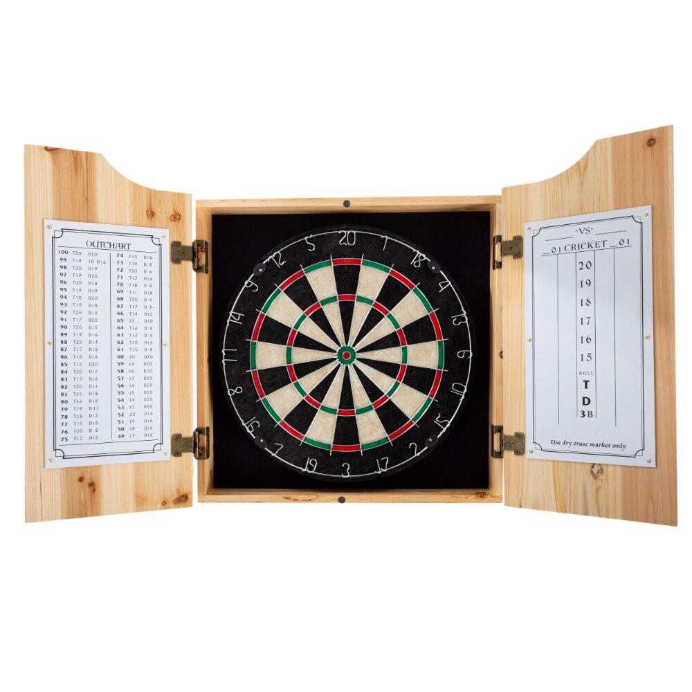 Trademark Games Dart Board Cabinet Set - Includes 6 Darts and Scoreboard