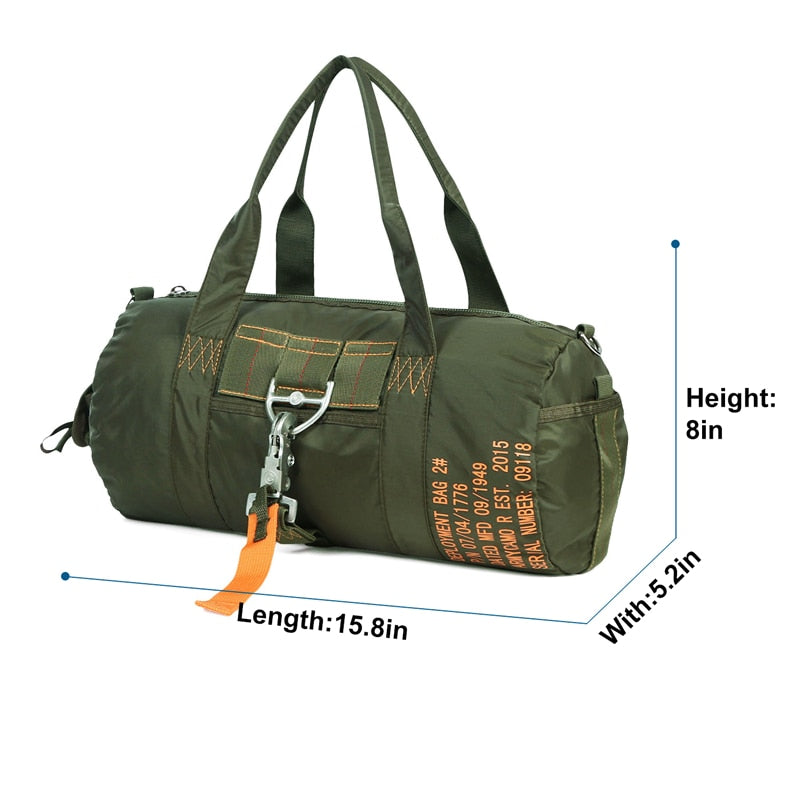 LQARMY Tactical Parachute Sport Duffle Bag 1000D Nylon Outdoor Travel Belt Bag Camping Tactical Crossbody Bag