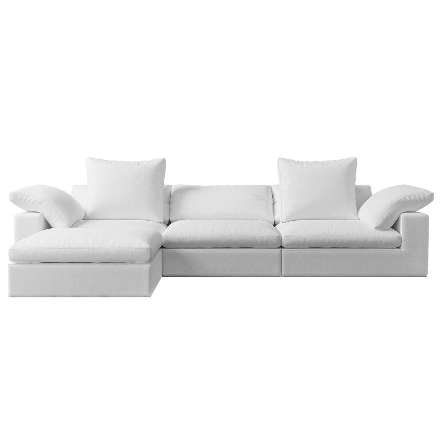 Cloud Puff Sofa Living room Chairs Modern Modular Sectional Sofawith Pillow, Cushion Covers Removable, High Density Memory Foam