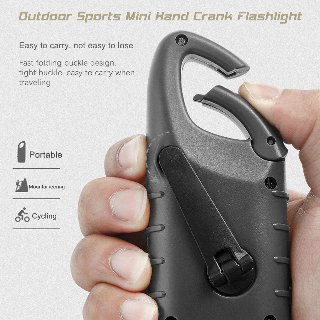 ZK30 Solar Powered Hand Crank LED Flashlight Rechargeable Survival Gear Self Powered Charging Torch Dynamo for Fishing Hiking