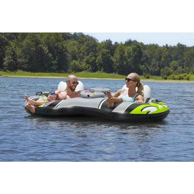 Ozark Trail Adult Unisex Rapid Rider II Double Inflatable River Tube Float, Multicolor