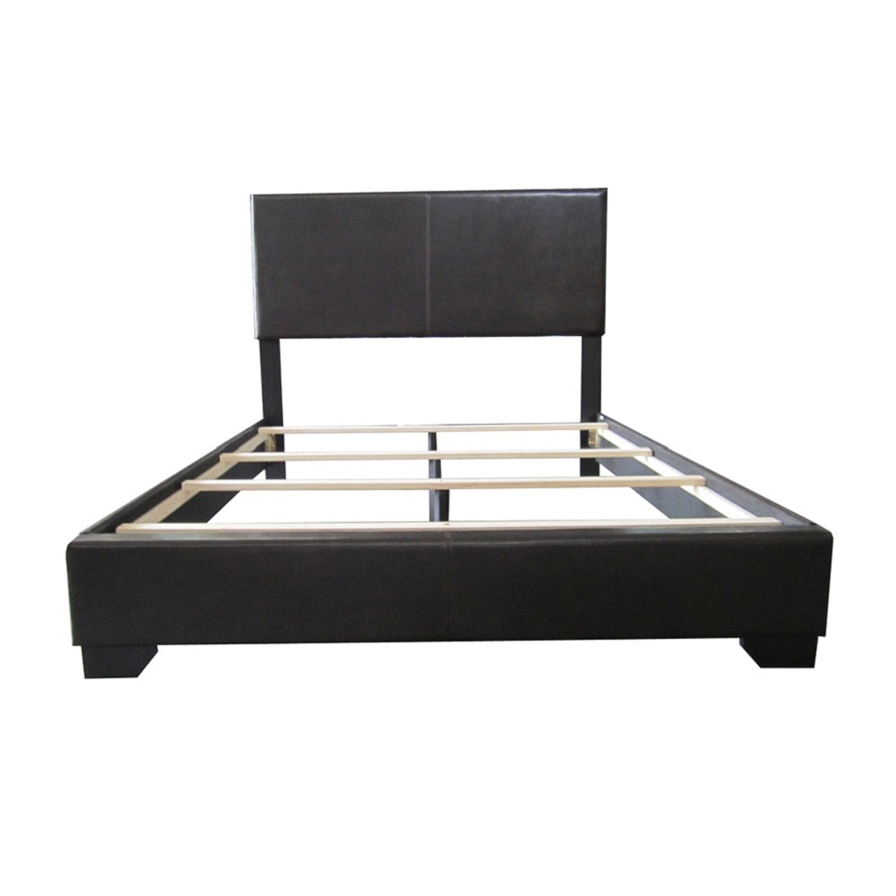 Ireland III Queen/Full/King PU Bed Wood Frame Brown/White/Black