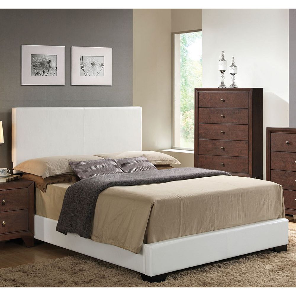 Ireland III Queen/Full/King PU Bed Wood Frame Brown/White/Black