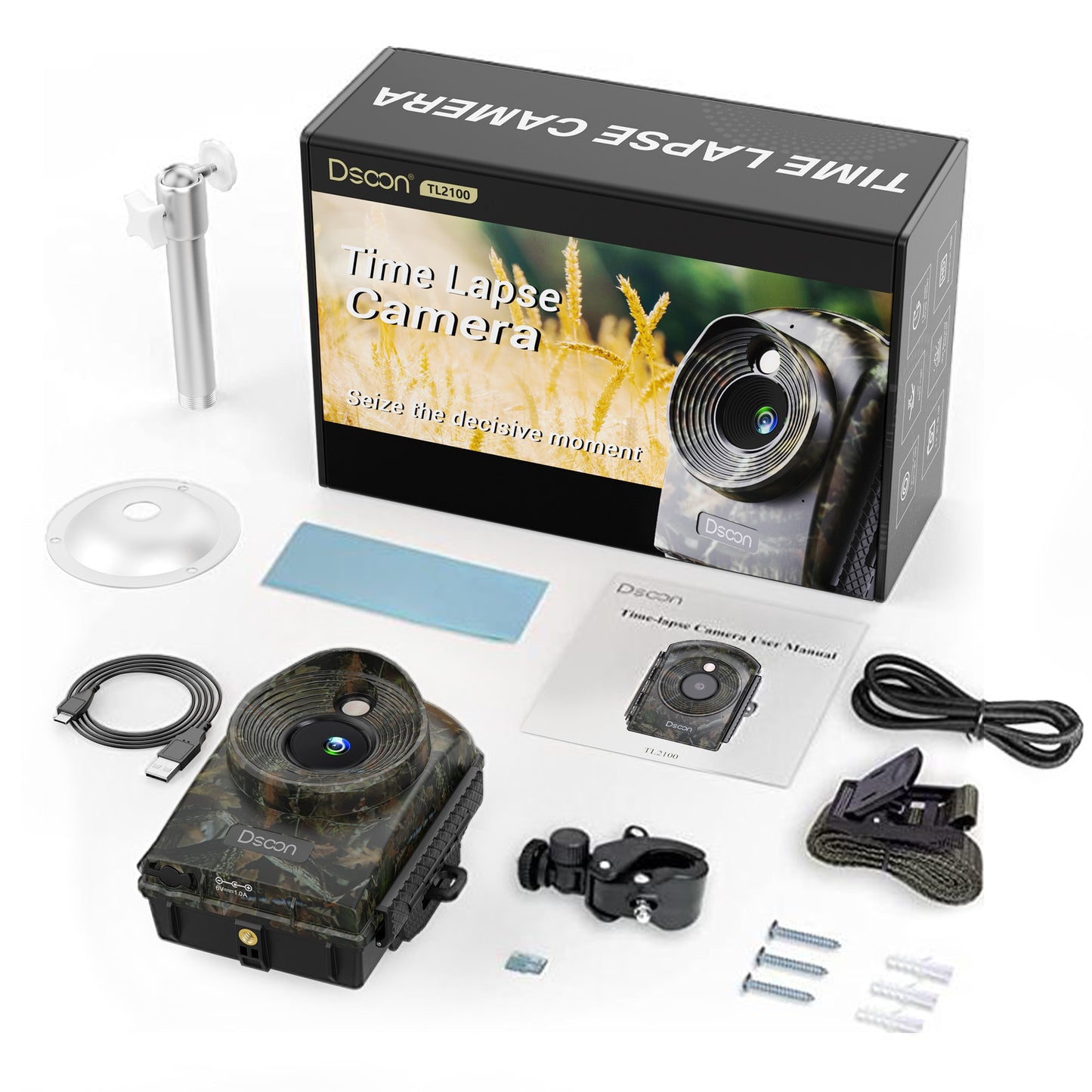 Time Lapse Camera 1080P Photo Video 2.4&quot; HD TFT LCD Outdoor Construction/Plant/Weather/Life 6 Month Battery Waterproof IP66