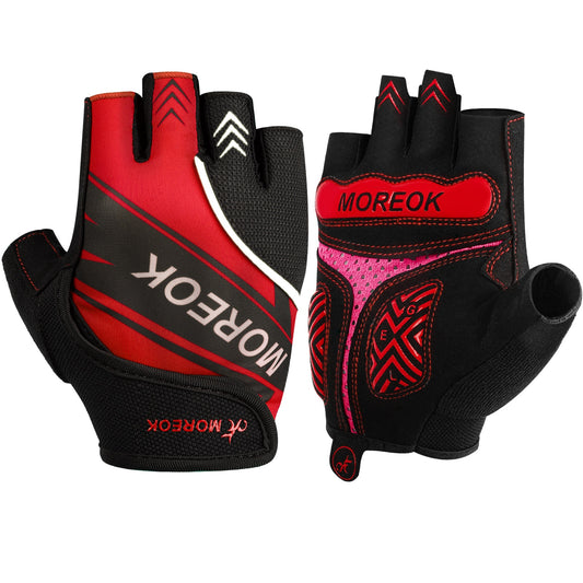 MOREOK Bike Gloves Shockproof Breathable Road Cycling Gloves Gel Pads Dirt Bike MTB Bike Cycling Bicycle Gloves for Men Women