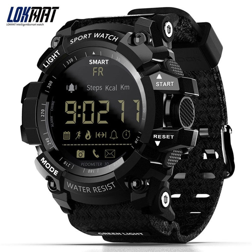 LOKMAT MK16 Bluetooth Smartwatch Digital Clock Pedometer Sport Smart Watch Men Activity Fitness Tracker IP67 Waterproof Watches